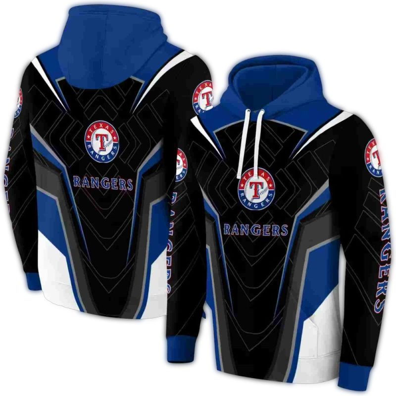 Texas Rangers Futuristic Pattern AOP Hoodie 1