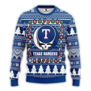 Texas Rangers Grateful Dead Christmas Ugly Sweater