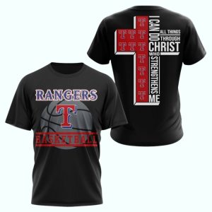 Texas Rangers I Can Do Christ All Things Through Who Strengthens Me All-Over Print T-Shirt