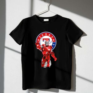 Texas Rangers Iron Man Baseball T-Shirt - Fusion Design For Fans