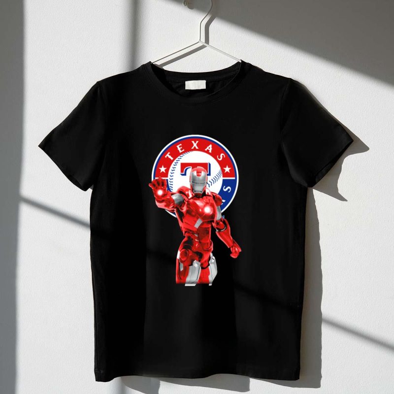 Texas Rangers Iron Man Baseball Fusion T Shirt t shirt 1 1