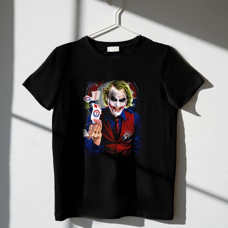 Texas Rangers Joker Playing Cards Iconic Clown Face T Shirt t shirt 1 1