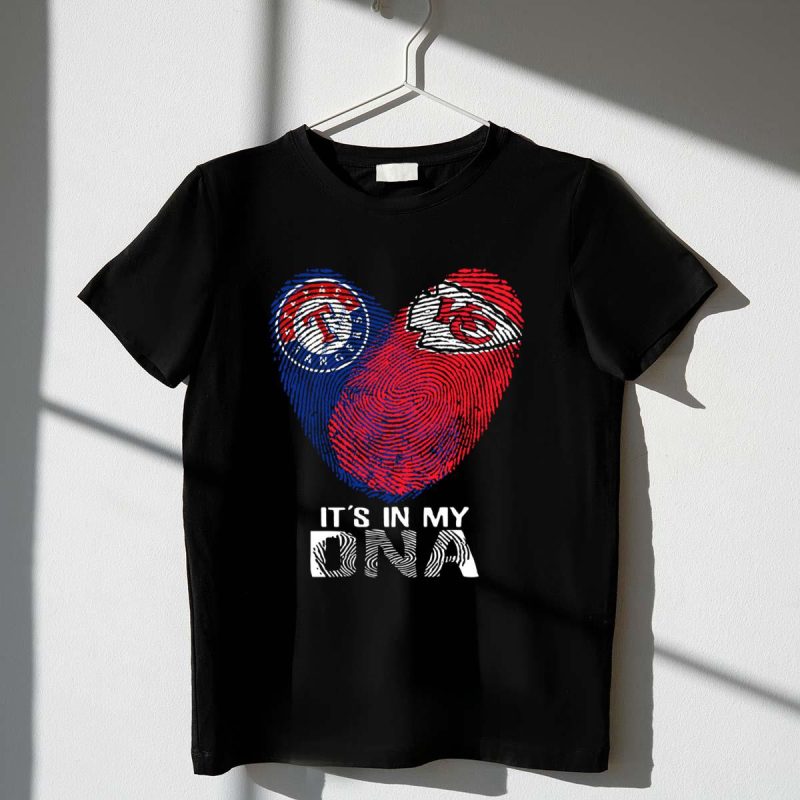 Texas Rangers Kansas City Chiefs Its In My DNA T Shirt t shirt 1 1