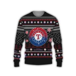 Texas Rangers Logo Christmas Ugly Sweater