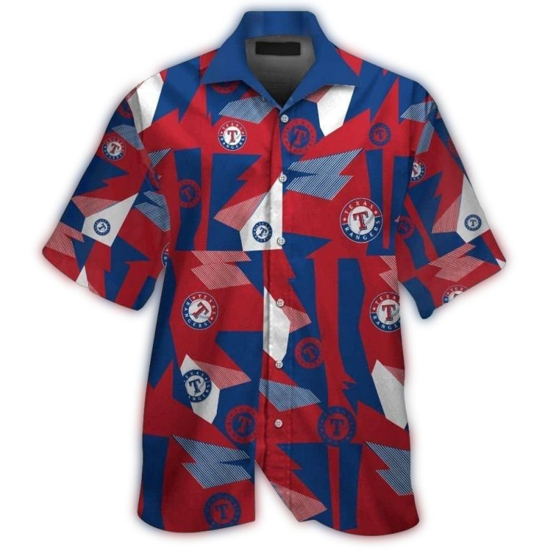 Texas Rangers Logo Hawaiian Shirt 1