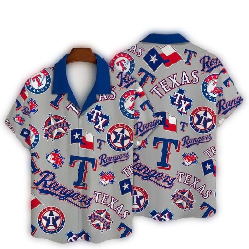Texas Rangers Lone Star Spirit Hawaiian Shirt 1