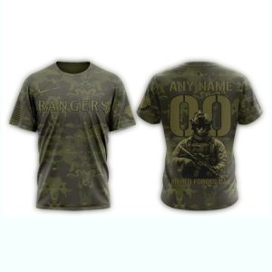 Texas Rangers Military Appreciation Month All-Over Print T-Shirt