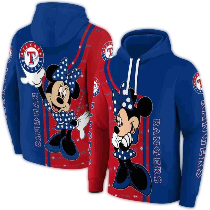 Texas Rangers Minnie Mouse AOP Hoodie 1