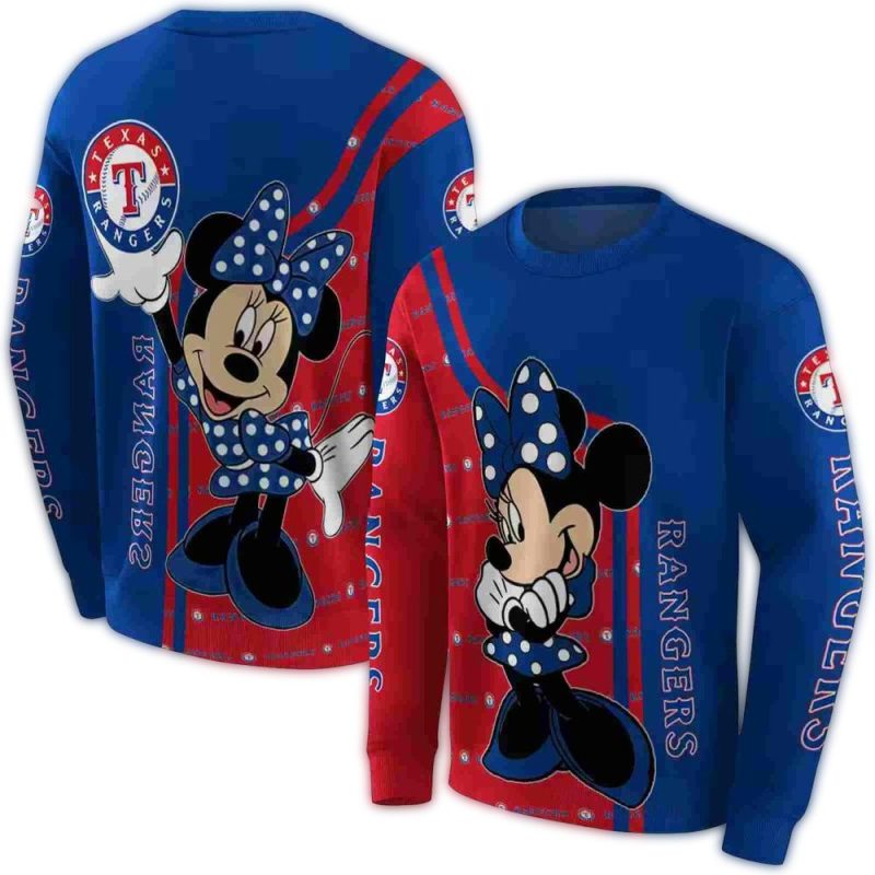 Texas Rangers Minnie Mouse AOP Sweatshirt 1