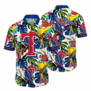Vintage Texas Rangers Parrot Leaf Hawaiian Shirt For Men And Women