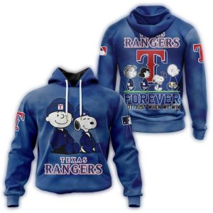 Texas Rangers Peanuts And Snoopy Christmas All-Over Print Hoodie