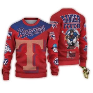 Texas Rangers Ranger Fever Red Ugly Christmas Sweater