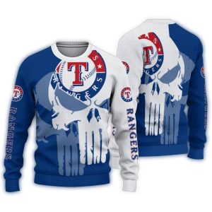 Texas Rangers Skull Punishers Split Ugly Sweater