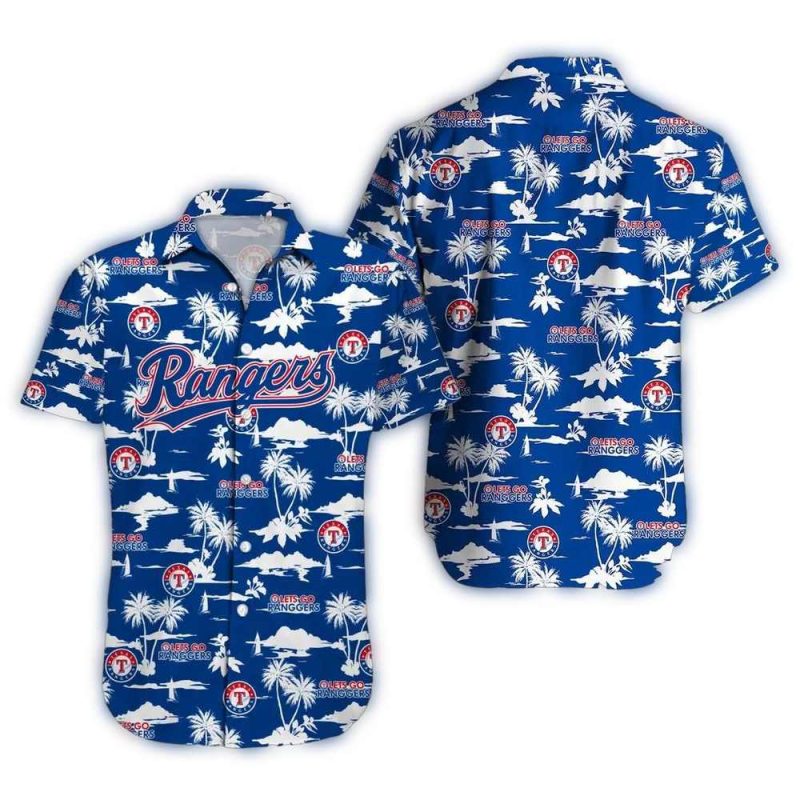 Texas Rangers Skybound Palm Hawaiian Shirt 1