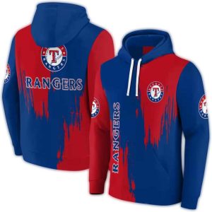 Texas Rangers Splatter Effect All-Over Print Hoodie