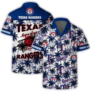 Texas Rangers Sunset League Hawaiian Shirt - Tropical Baseball Style