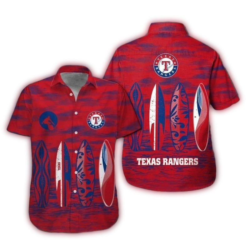Texas Rangers Surf Beach Hawaiian Shirt 1
