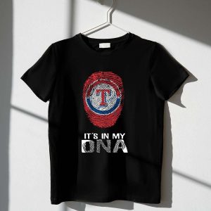 Texas Rangers Fingerprint It'S In My Dna T-Shirt For Fans