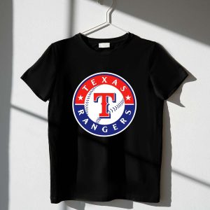 Texas Rangers T-Shirt With Stars And Baseball Emblem Design