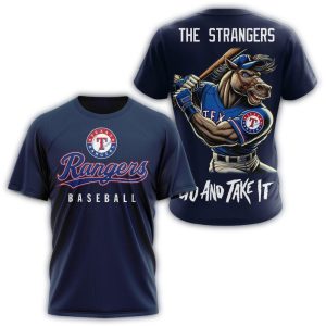 Texas Rangers The Strangers Go And Take It Mascot All-Over Print T-Shirt