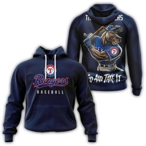 Texas Rangers The Strangers Go And Take It Mascot All-Over Print Hoodie