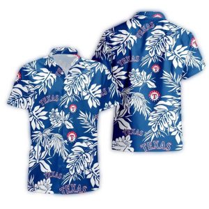 Texas Rangers Tropical Leaf Hawaiian Shirt For Men - Stylish Summer Wear