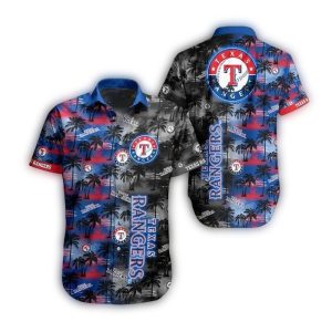 Texas Rangers Twilight Palm Hawaiian Shirt - Tropical Team Style