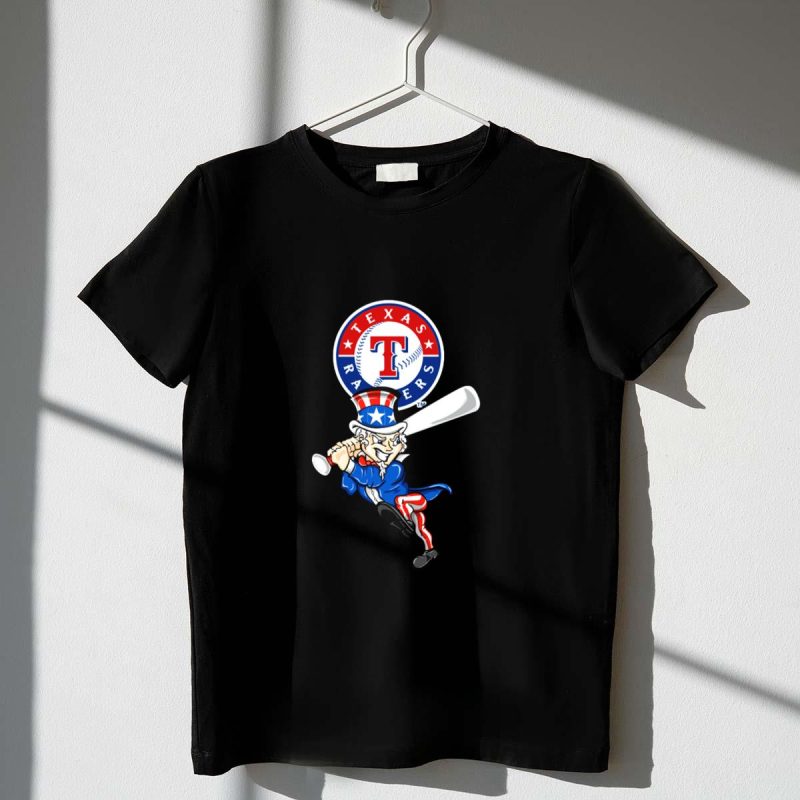 Texas Rangers Uncle Sam Baseball 4th July Celebration Iconic Sports T Shirt t shirt 1 1
