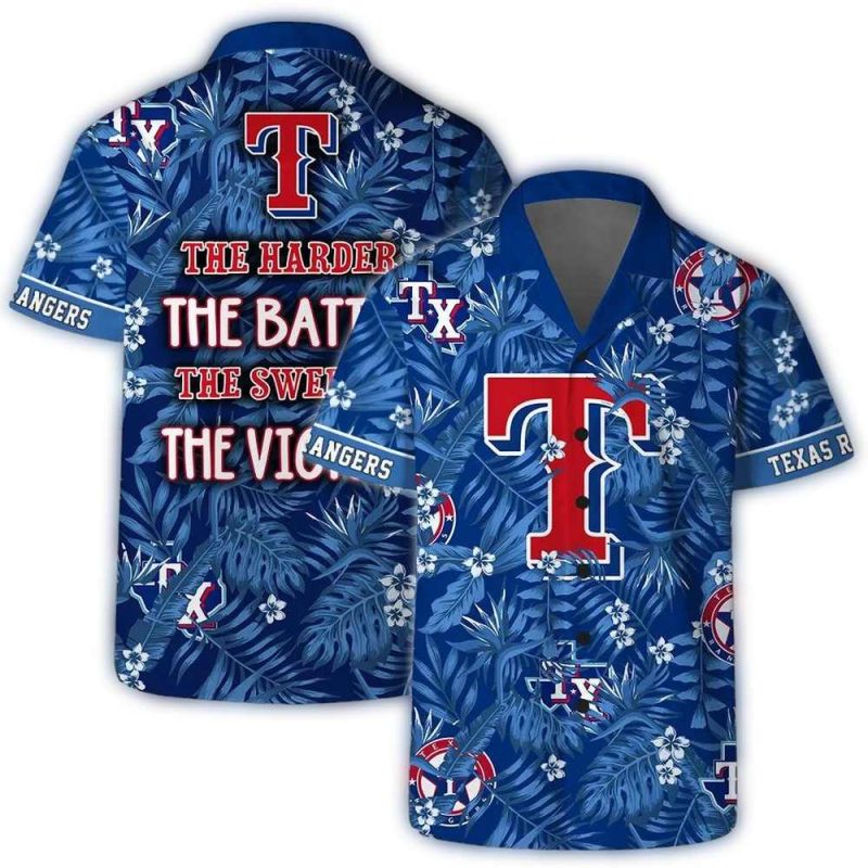 Texas Rangers Victory Battle Hawaiian Shirt 1