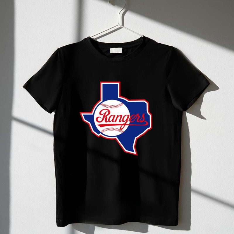 Texas Rangers Vintage Logo Texas Outline Baseball T Shirt t shirt 1 1