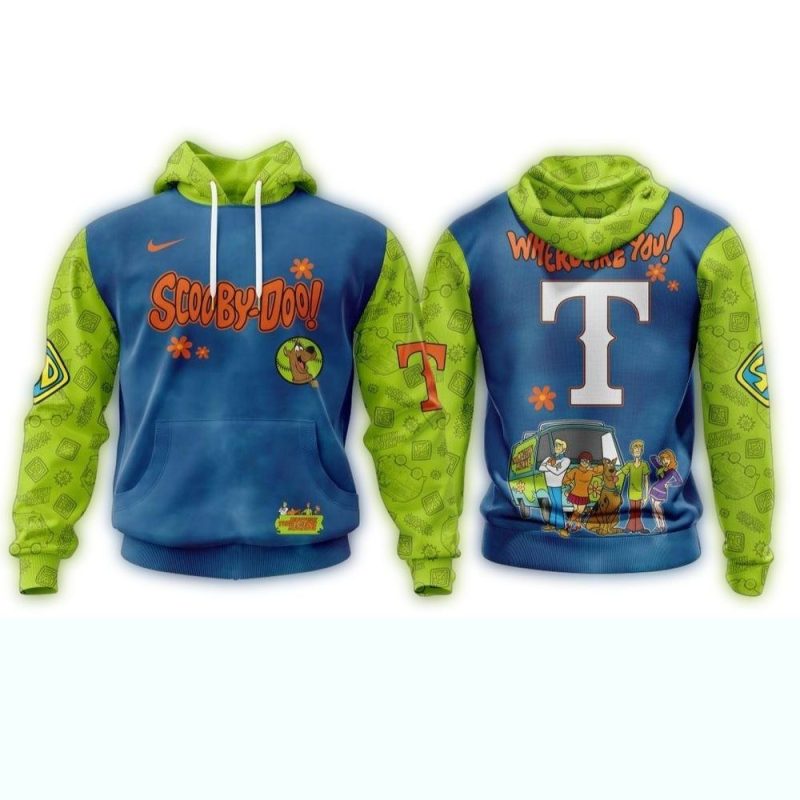 Texas Rangers X Scooby Doo AOP Hoodie 1