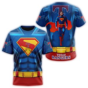 Texas Rangers X Superman All-Over Print T-Shirt