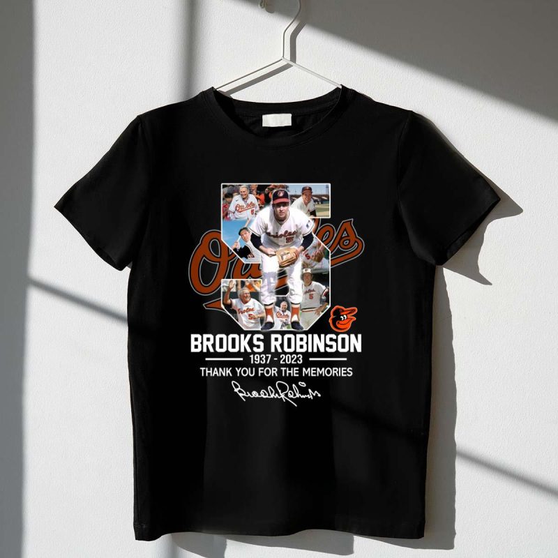 Thank you for the memories brooks robinson 1937 2023 signature shirt t shirt 1 1
