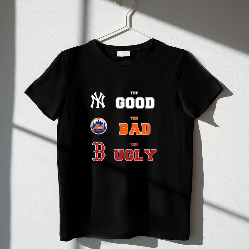 New York Yankees vs Mets & Boston Red Sox T-Shirt - Fun Sports Tee
