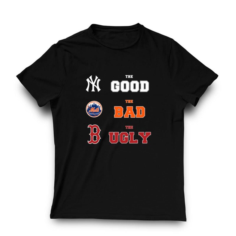 New York Yankees vs Mets & Boston Red Sox T-Shirt - Fun Sports Tee - Image 3
