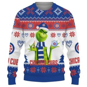 The Grinch Cute Chicago Cubs Ugly Sweater