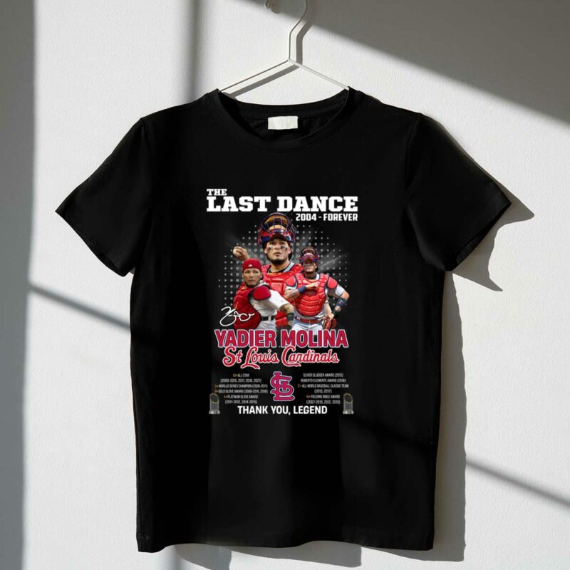 The Last Dance 2004 Yadier Molina St Louis Cardinals Graphic T-Shirt - Image 4
