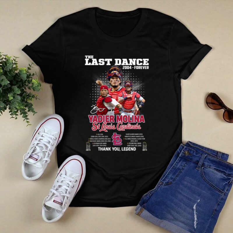 The Last Dance 2004 Yadier Molina St Louis Cardinals Graphic T-Shirt - Image 5