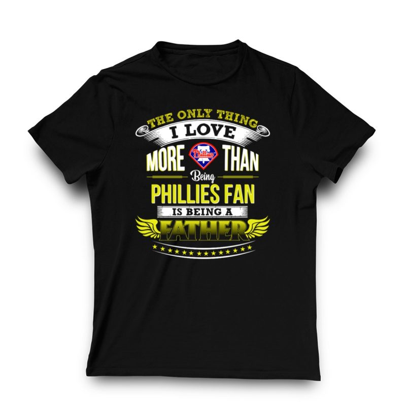 Fatherhood & Phillies Pride: Fun Father's Day T-Shirt for Dads - Image 3