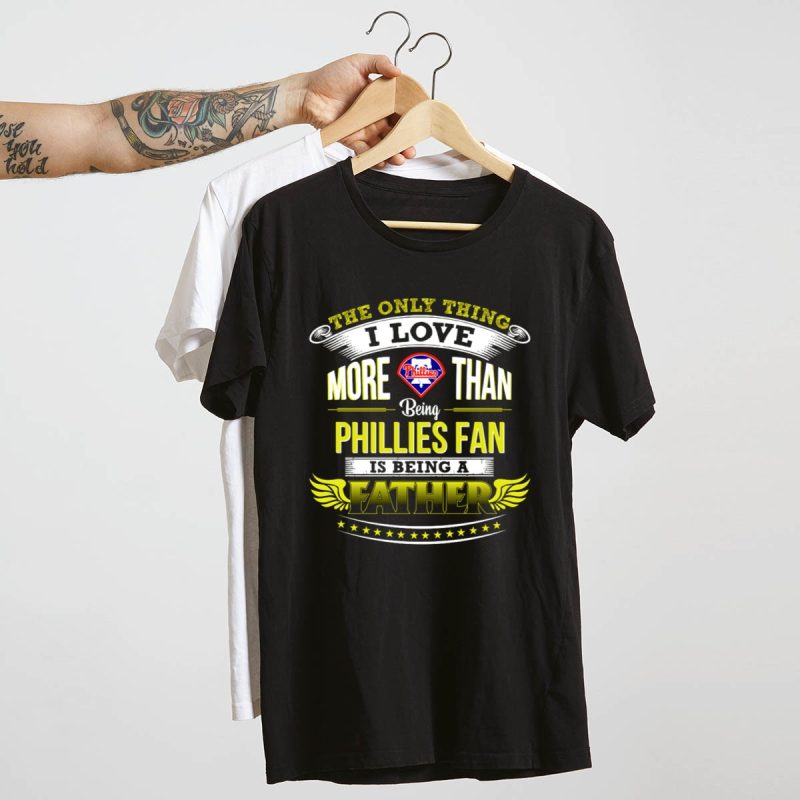 Fatherhood & Phillies Pride: Fun Father's Day T-Shirt for Dads - Image 4