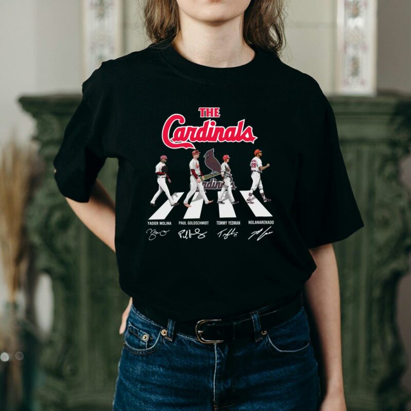 St Louis Cardinals Abbey Road Graphic T-Shirt – Unisex Baseball Tee - Image 2