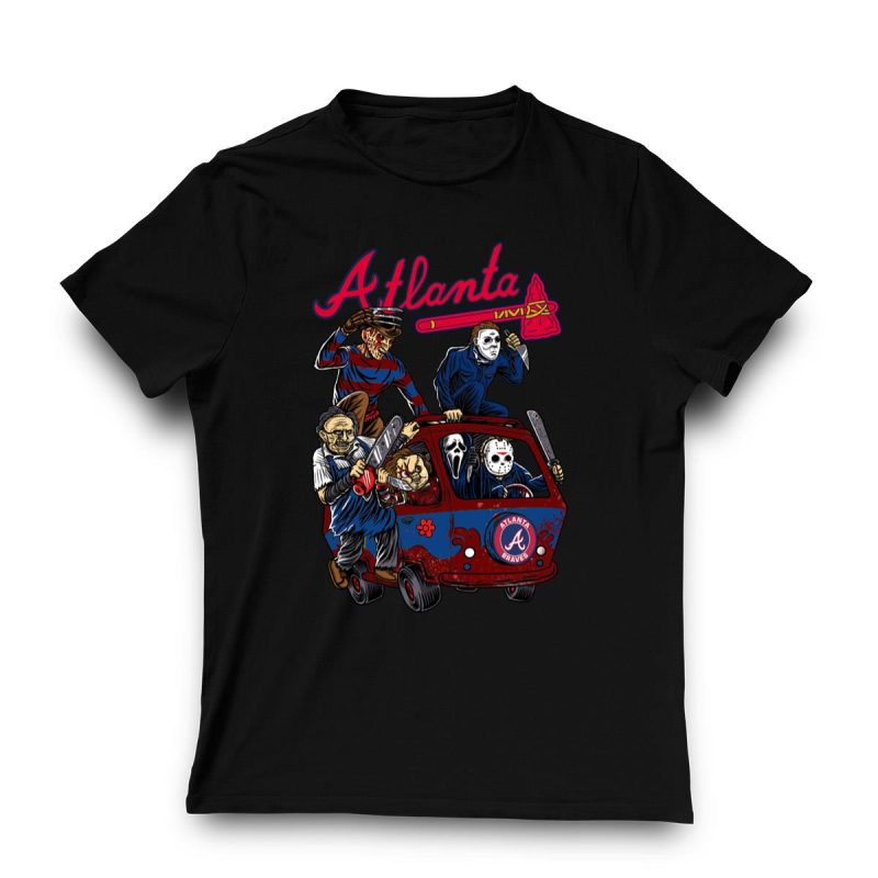 Atlanta Braves Horror T-Shirt - The Killers Club Graphic Tee - Image 3