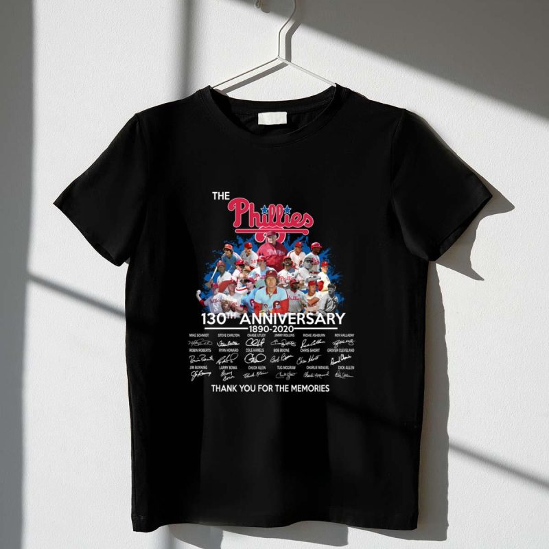 Phillies 130th Anniversary T-Shirt - Celebrate the Memories in Style!