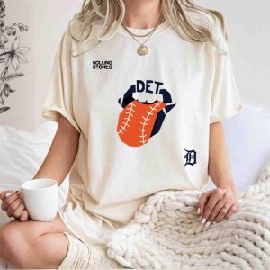 Rolling Stones Detroit Tigers Baseball T-Shirt For Fans