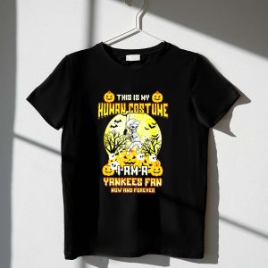 Yankees Fan Halloween T-Shirt - 'This Is My Human Costume' Design