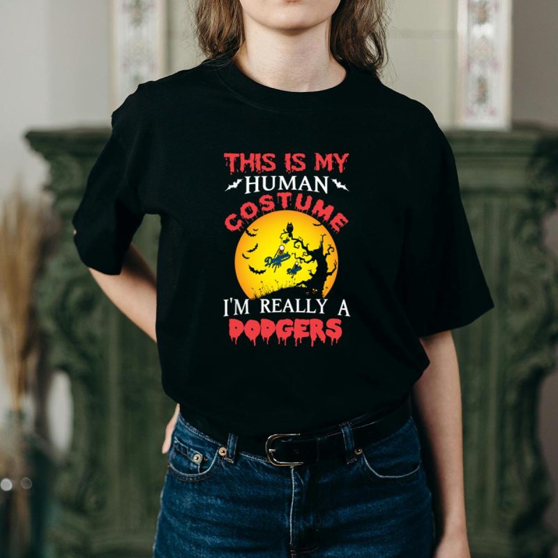 Los Angeles Dodgers Halloween T-Shirt - My Human Costume Design - Image 2