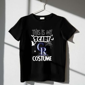 Colorado Rockies Halloween T-Shirt - Scary Cr Costume Design