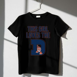 Detroit Tigers Women'S T-Shirt - This Girl Loves The D Design