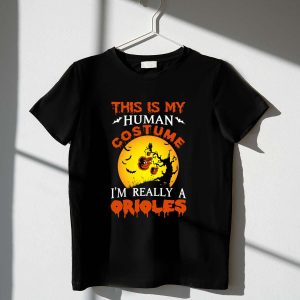 Funny Baltimore Orioles Halloween T-Shirt: This Is My Human Costume