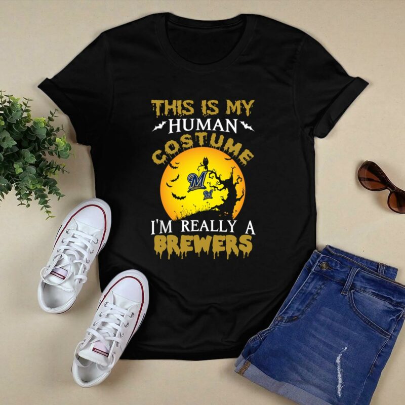 This is my human costume really a milwaukee brewers halloween shirt t shirt 0.jpg
